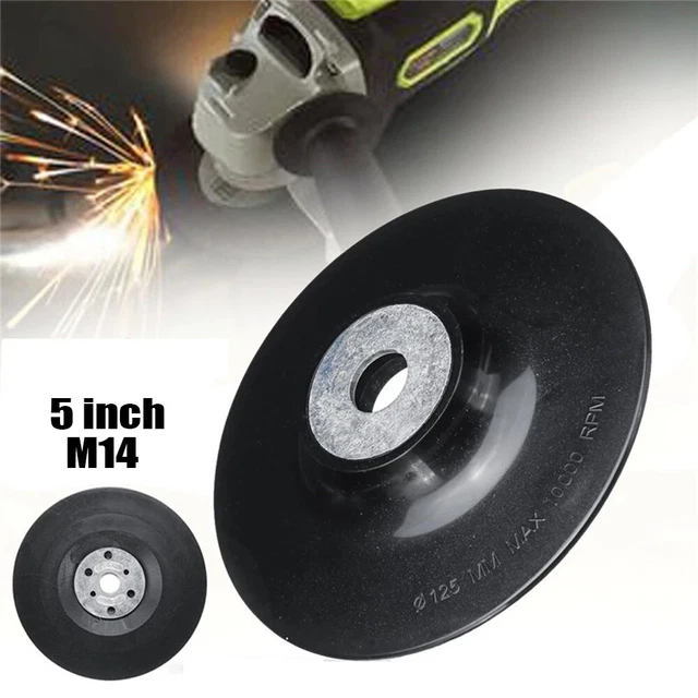 Pad de support de disque en fibre de résine 5 125 mm fil M14 avec écrou de ver