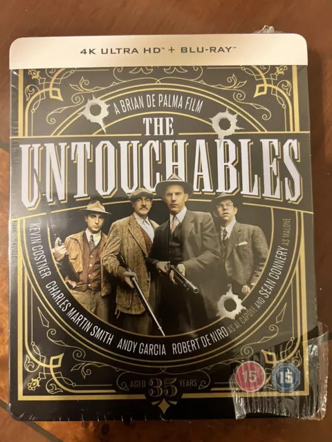 THE UNTOUCHABLES(1987)- 4K ULTRA HD UHD & BLU-RAY  Limited Edition Steelbook