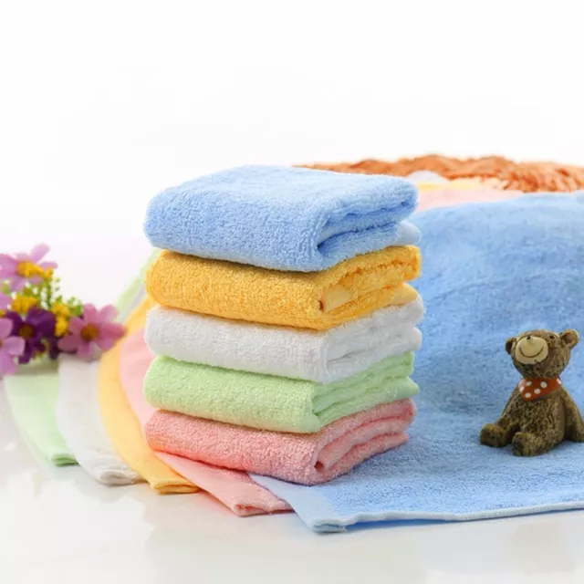 3pcs/lot Solid Color Mini Square Towels Ultra Soft Saliva Towel