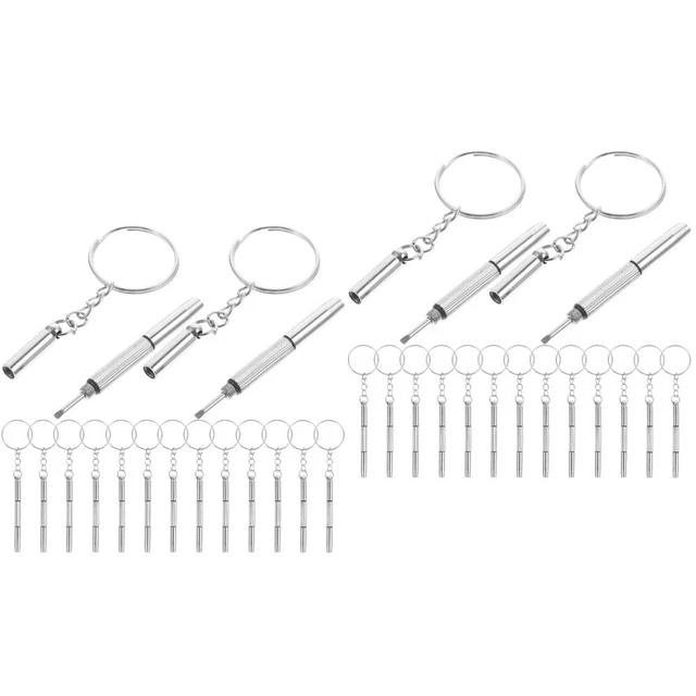 Tournevis à Lunettes 2 Pièces - 3 En 1 (Phillips, Plat, Porte-écrou) - Portable, Pour Montres, Electronics