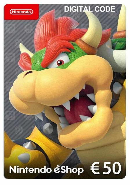 Nintendo eShop Card 50 Euro Nintendo 50€ Guthaben key - Nur für Währung Eur gilt