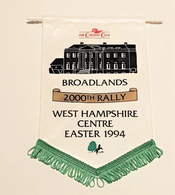 Caravan Club West Hampshire Centre 1994 Broadlands 2000th Rally Pennant