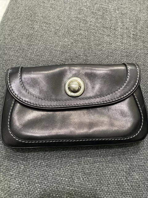 Marc Jacobs Black Leather Clutch Handbag