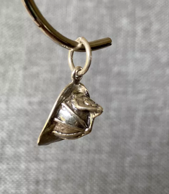Vintage Sterling Silver Firefighter Hat Bracelet Charm Pendant