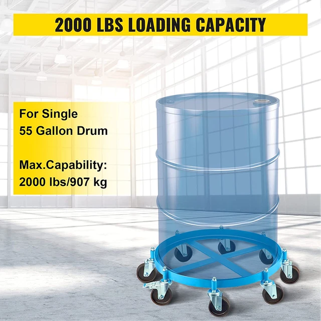 55 Gallon Drum Dolly Cart Oil Drum Dolly 2000 Lbs Capacity Swivel Casters