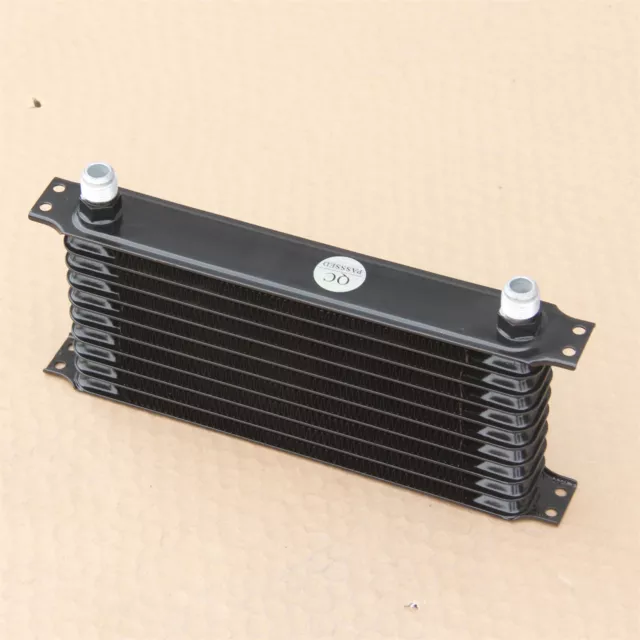 10 Row AN -10AN Engine Oil Cooler Aluminum Racing Black Universal