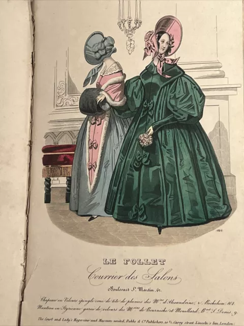 1837 Le Follet, Journal des Modes, Mode-Zeitung. 59 handcolorierte Lithographien