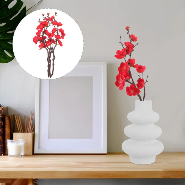 3 pezzi scelte di fiori di prugna artificiali, fiori artificiali,