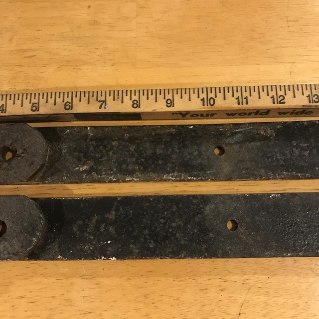 Antique Barn Strap Hinges Hand Hammered Wrought Iron  Approx. 22” - 23” Lot Of 2 4