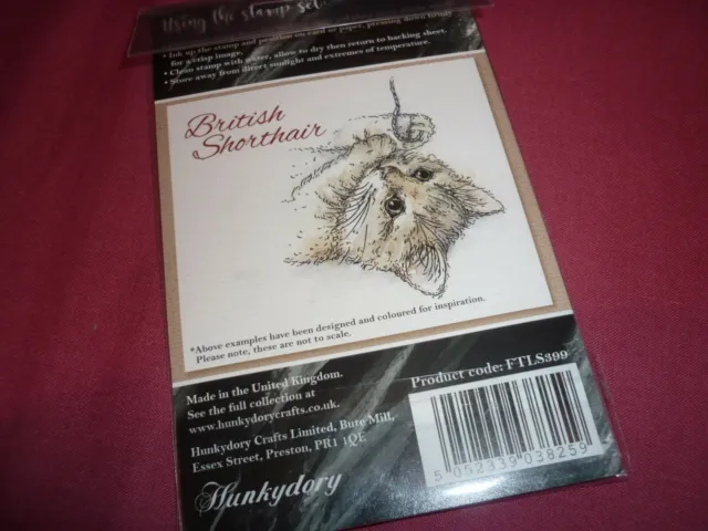 Blatt Hunkydory Klar Für Die Liebe Zu Briefmarken Katzenleben (2) Britisches Kurzhaar