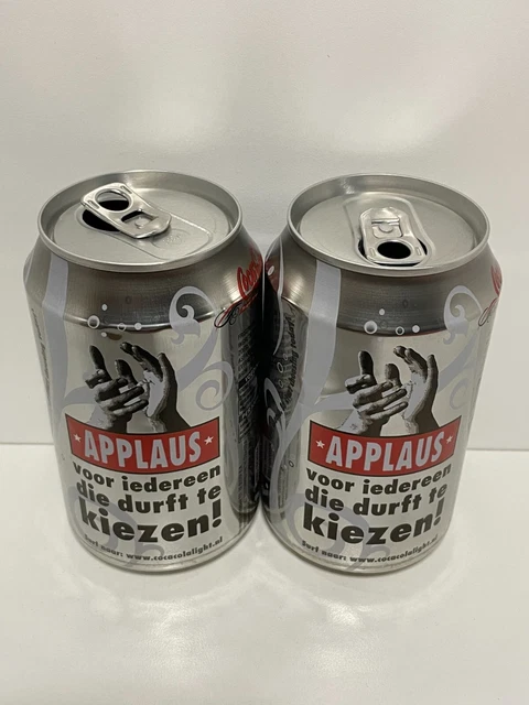 Coca Cola Coke Light Cans; 'Applaus' Coke Light 2 Can Set, Holland, 2005