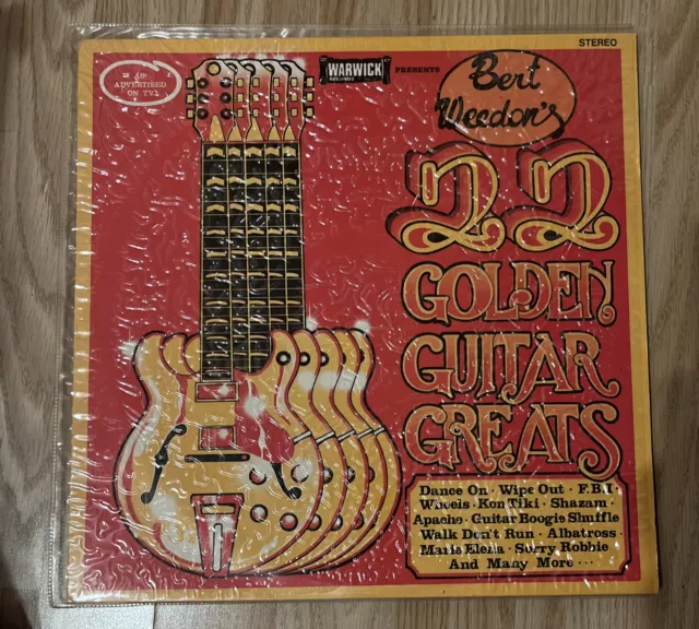 Bert Weedon's 22 Golden Guitar Greats Vinyl Album 1976 Stereo WW5019 Warwick