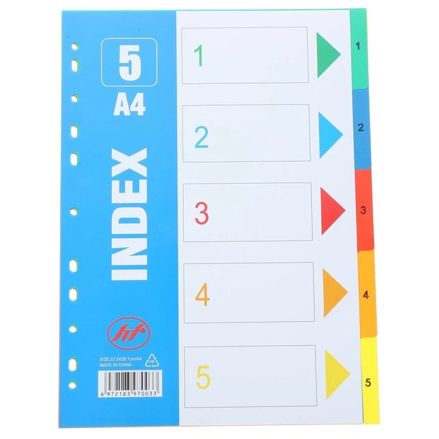 20 Intercalaires Transparents A6 Pour Classeur - 17,2x10,7 Cm, 6 Anneaux - Séparateurs Pages Entières PP