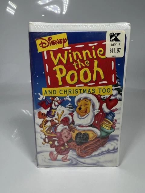 NEW WINNIE THE Pooh and Christmas Too (VHS, 1997, Clamshell, Disney ...