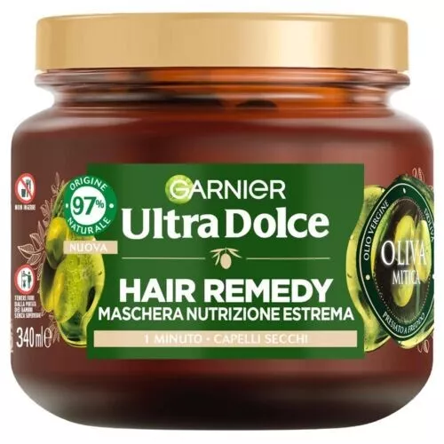 3 pz GARNIER ULTRA DOLCE MASCHERA NUTRIZIONE ESTREMA OLIVA MITICA 340ML