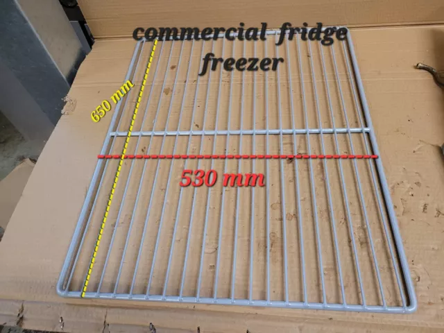 2/1 PLASTIC COATED WIRE GRID SUPPORT SHELF / RACK FRIDGE FREEZER 530 X 650mm