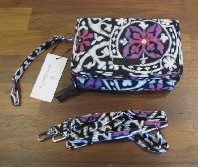 Vera Bradley RFID 3 In 1 Crossbody Wristlet Wallet Scroll Medallion NWT