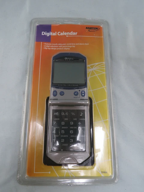 ASHTEN RACKS A Max AM 217 Pocket Digital Calendar Still Sealed Vintage ...