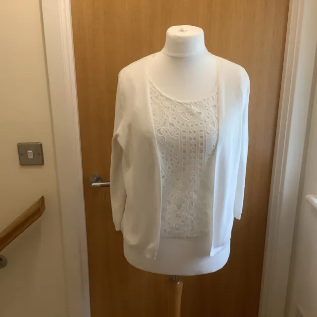 Ladies Marks and Spencer cardigan two in one top size UK 10 EU 38