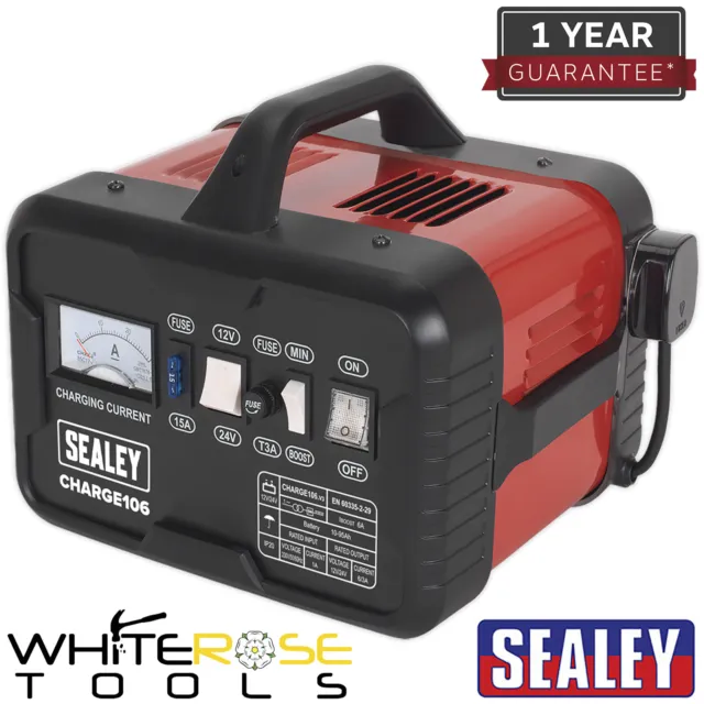 Sealey Battery Charger 8Amp 12/24V 230V Charge Tool Workshop Garage