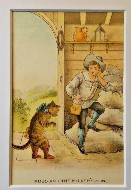 Puss in Boots by Constance Haslewood Young England's Nursery Tales 1890 A5 print