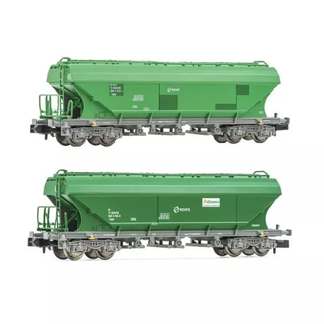 Arnold - ref.HN6624 - Set 2 tolvas de cereales RENFE TT5 verdes, Ep.V