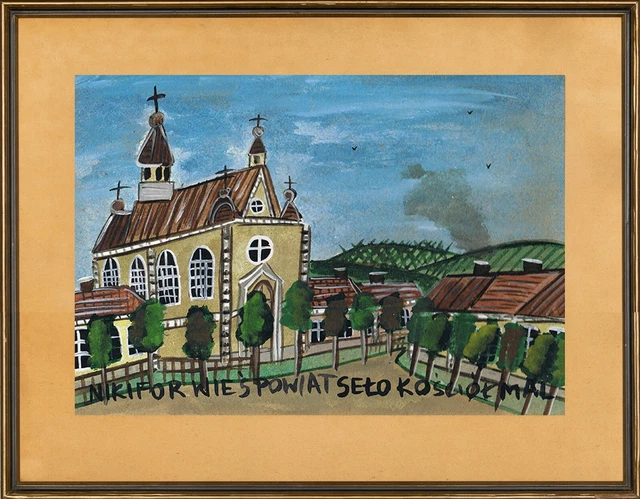 Nikifor Krynicki - Epifaniusz Drowniak - HANDMADE OLD ART !!! POLISH !!!