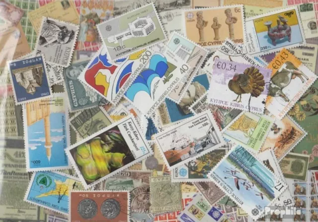 Briefmarken Zypern 50 verschiedene Marken