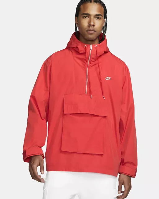 Giacca giubbino UOMO Nike Sportswear Circa Anorak foderato Con cappuccio Rosso