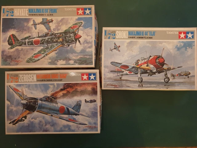 Lot De 4 Avions De Combat Japonais WW2 1/72 Compatible Avec