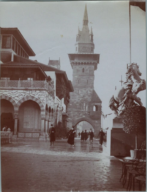 Tirage Citrate Vintage Paris Pavillon De La Serbie - Format 13x18 Cm - Circa 1900