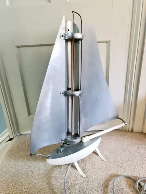 1930s Bunting Sailboat Radiant Heater Art Deco Chrome British working vintage 3