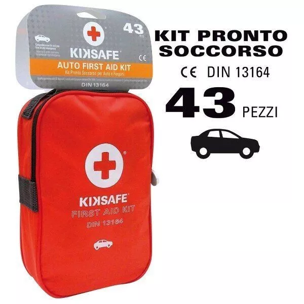 Kit Cassetta Pronto Soccorso Auto Casa Furgone Omologato Din Emergenza Incidenti