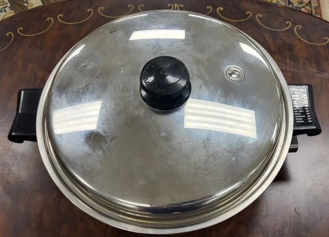 Saladmaster 11" Electric Skillet Pan Oil Core Vapo Lid #7815E 1150 Watts W Cord Saladmaster 11" Electric Skillet Pan Oil Core Vapo Lid #7815E 1150 Watts W Cord