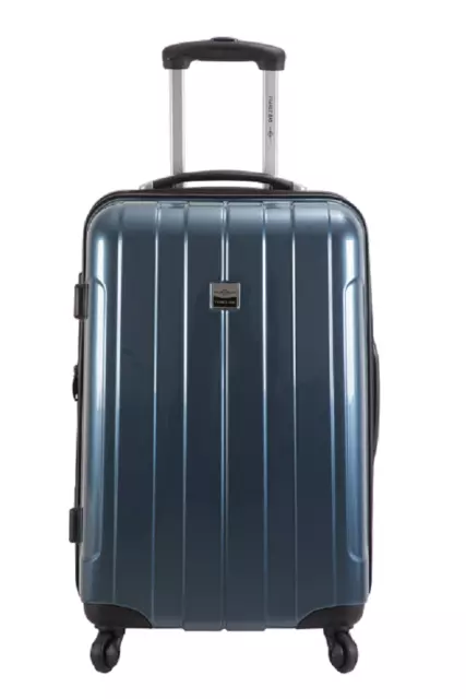 FRANCE BAG Hard Cabin Suitcase - Polycarbonate - Bahamas - Metal Blue