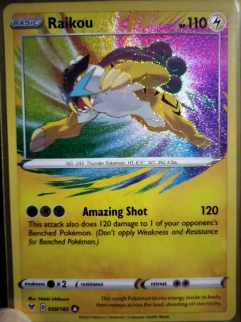 Raikou 050/185 - Vivid Voltage - Amazing Rare Holo Pokemon Card  NM/M