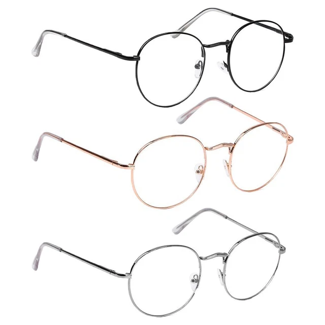 PORTABLE VISION CARE Round Glasses Spectacles Optical Glasses