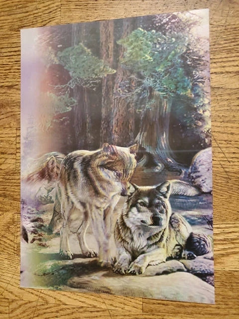 Wolves # 1 Howling lenticular 3D poster print