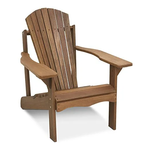 FG16918 Tioman Hardwood Patio Furniture Adirondack Chair in Teak Oil, Large