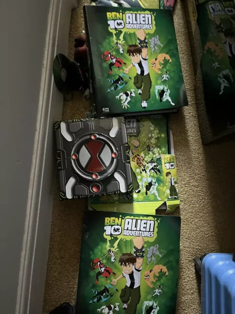 Ben 10 Ten Alien adventures cards With Box Plus Magazines Binders