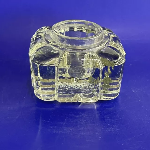 Glass Ink Well/pot  6.5cm No Lid - Vintage