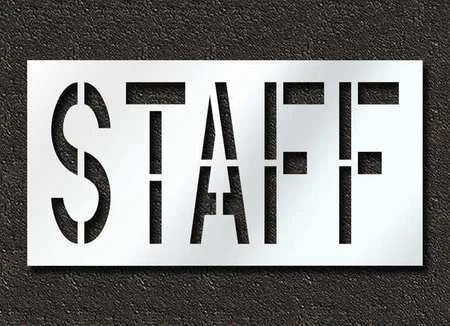 RAE STL-116-72413 Pavement Stencil,Staff,24 in
