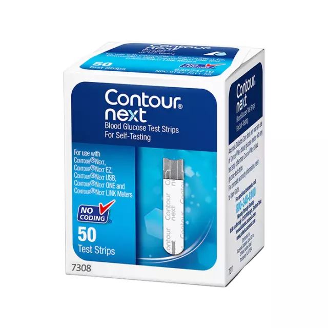 100 CONTOUR NEXT TEST STRIPS | 2 x 50 ct. | Exp. 01/2025-06/2025 (E)