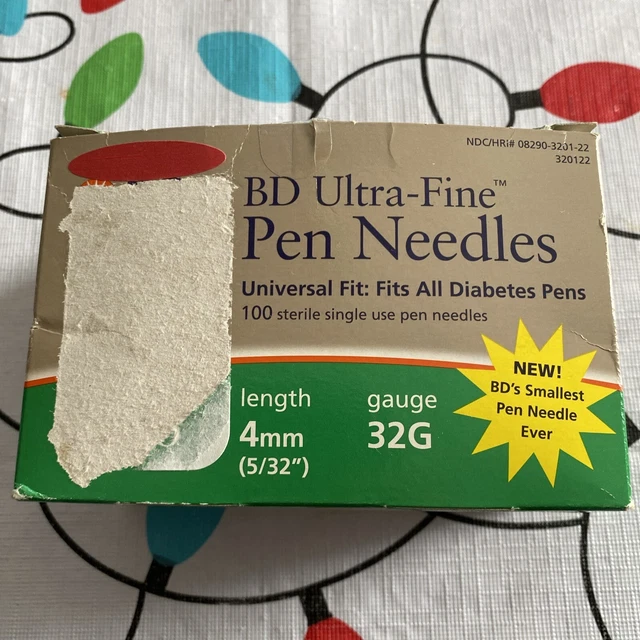 BD Ultra Fine Pen New 4mm x 32G- Open Box of 101 Unused