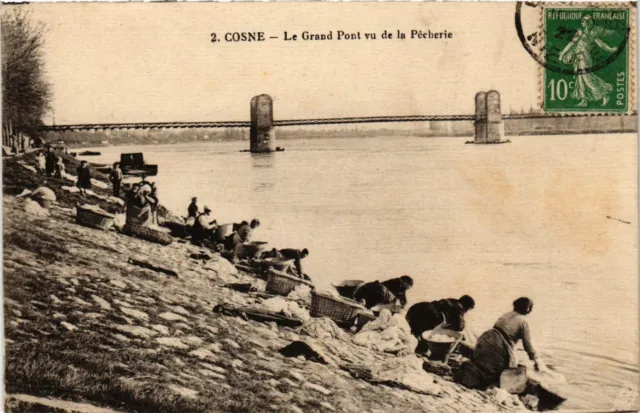 CPA COSNE - Le Grand Pont vu de la Pecherie (293239)