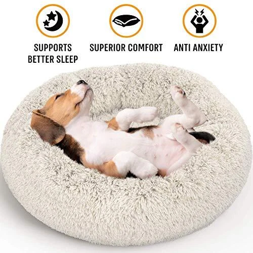 Active Pets Plush Calming Dog Bed Donut Dog Bed for Small Dogs Medium & Large... 3