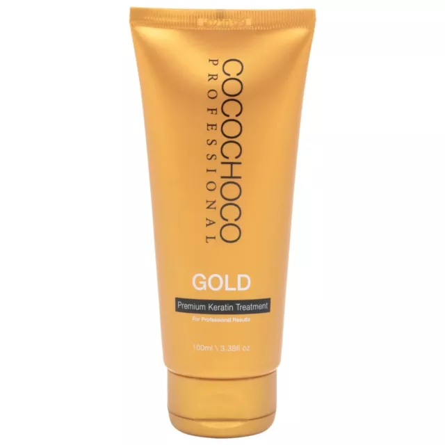 Cocochoco Gold Keratin Behandlung Haar Glättung 100 ML Für extra Glanz Haar