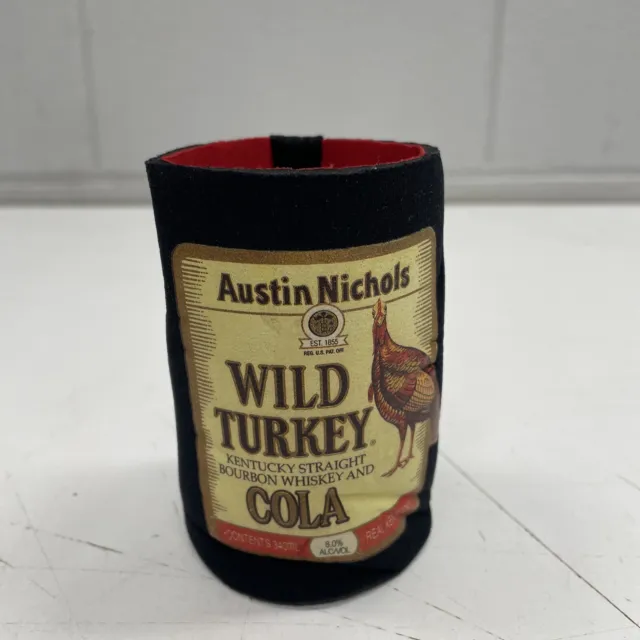 ORIGINAL RETRO Beer Cooler Stubby Can Holder Bar Mancave Wild Turkey Whiskey