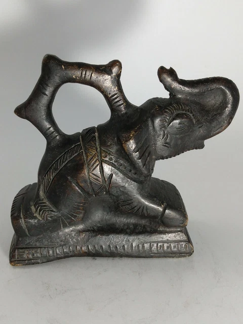 Antique Elephant Opium 731gm Scale Weight this is #1 from a set of 9