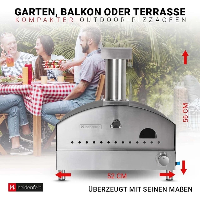 Heidenfeld Pizzaofen Venezia Pizzabackofen Gasofen Backofen Pizzastein Miweba 5